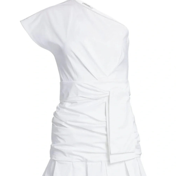 10 Crosby Derek Lam White One Shoulder Dress Size 0 - Picture 4 of 9